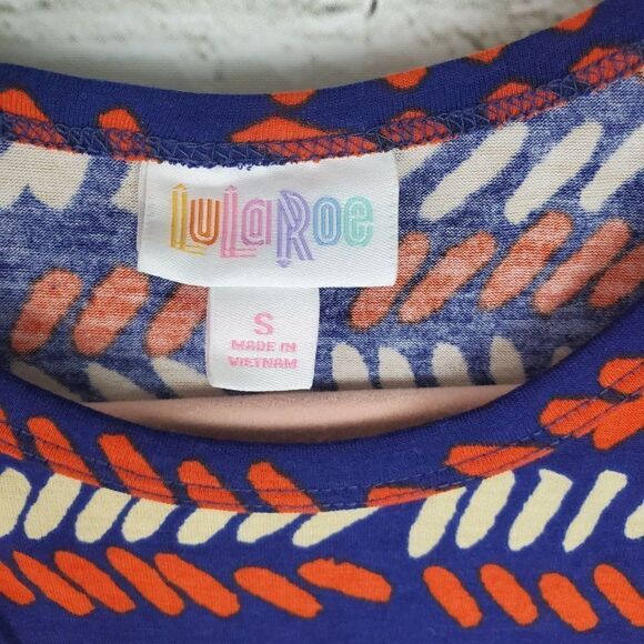 Lularoe Carly Dress Swing High Low Short Sleeve S - Picture 5 of 9